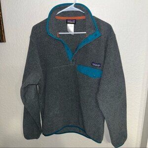 Patagonia Men’s Grey and Blue Synchilla Size Small